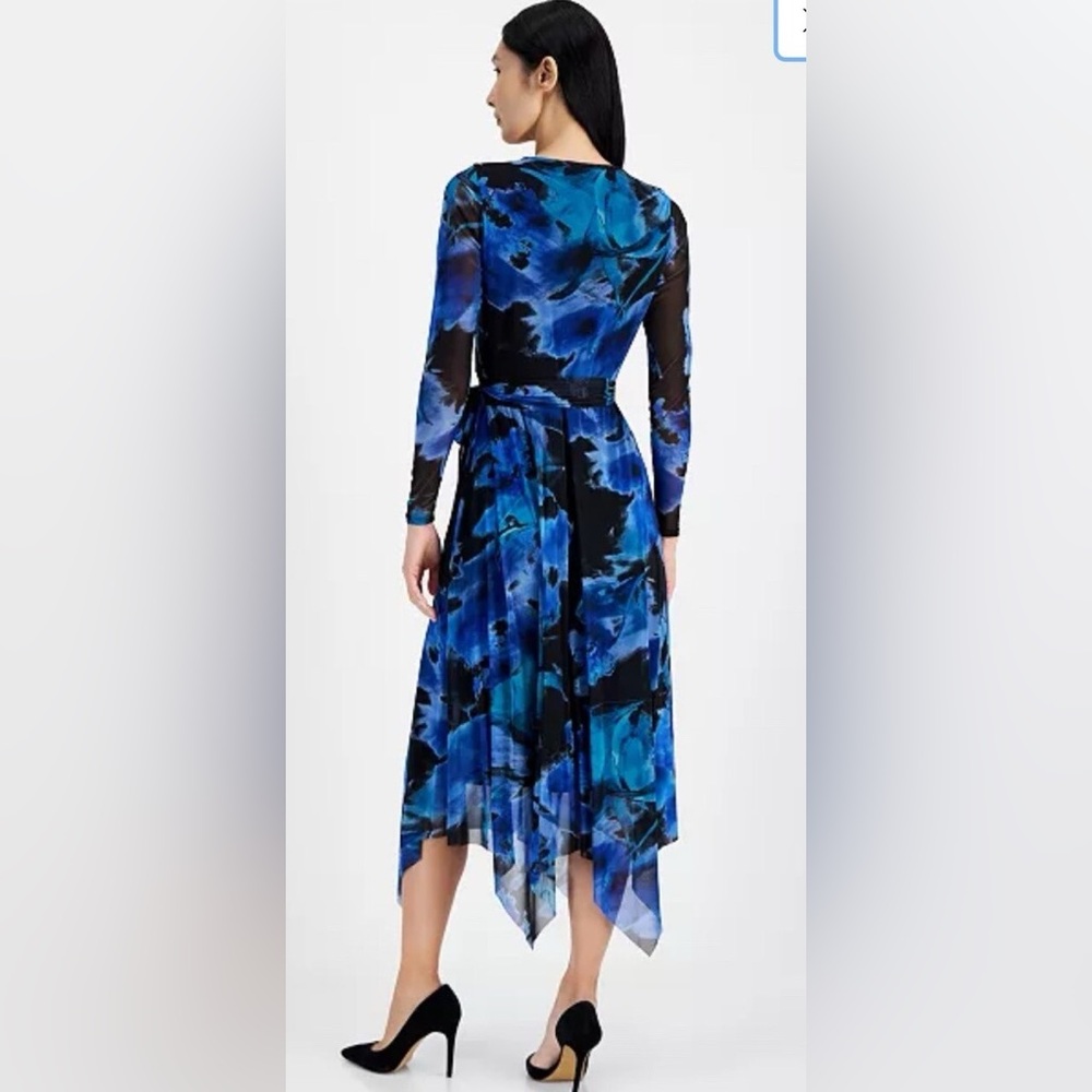 Anne Klein Women's Printed Handkerchief-Hem Dress | NWT | Size SP - Picture 2 of 6